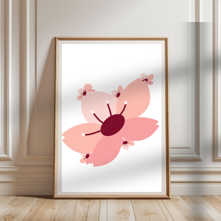Pinspired Pink Bloom Wall Art