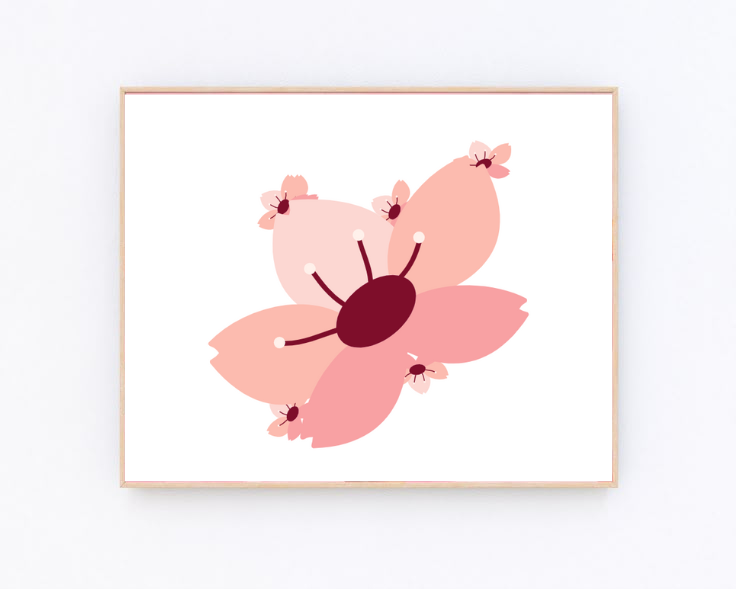 Pinspired Pink Bloom Wall Art